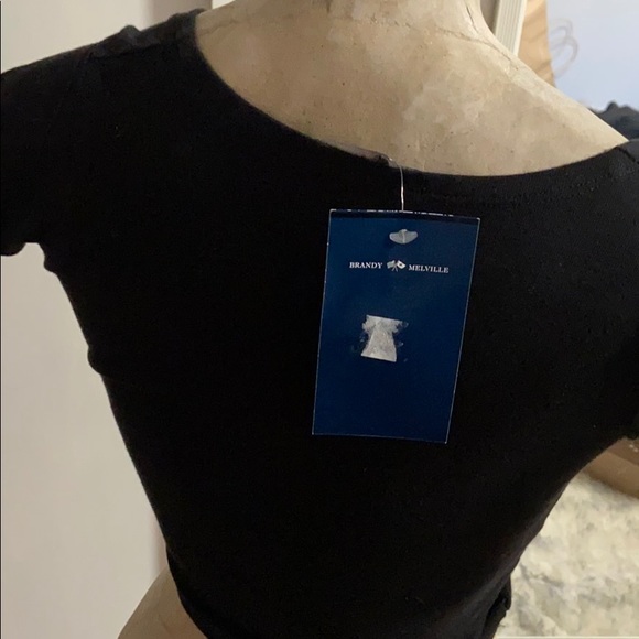 NWD Brandy Melville Black Crop Top - Picture 3 of 4